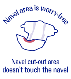 Navel area is worry-free, Navel cut-out area doesn't touch the navel