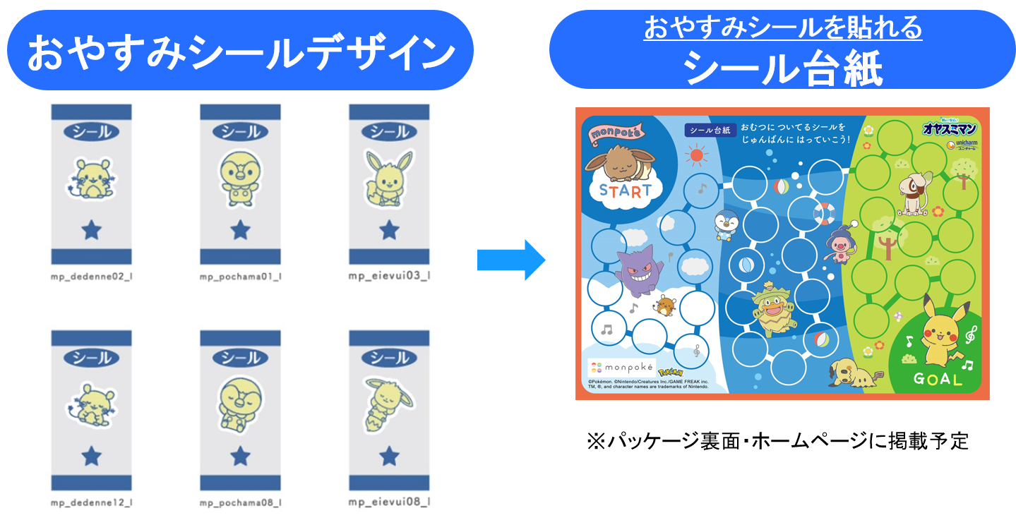 オヤスミマン ポケモンデザイン 22年 ニュースリリース 企業情報 ユニ チャーム