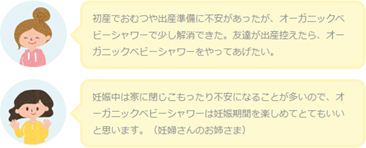 「オーガニックベビーシャワーTM」参加者の声