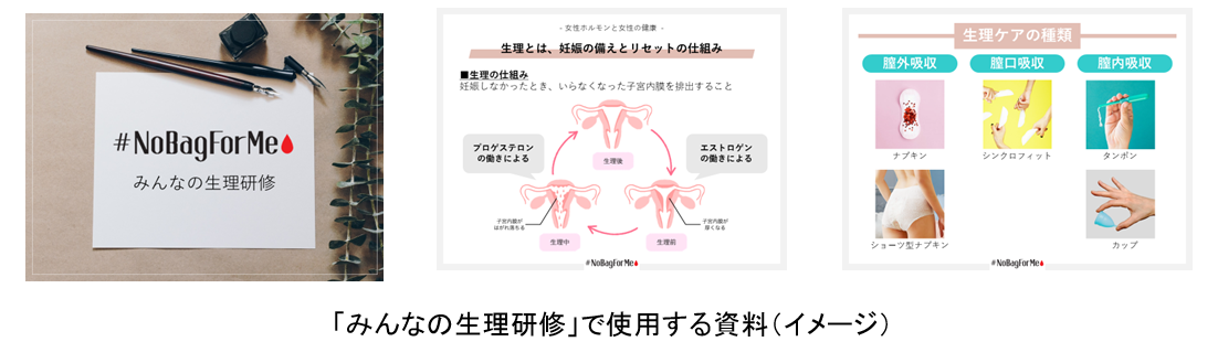 「みんなの生理研修」で使用する資料（イメージ）