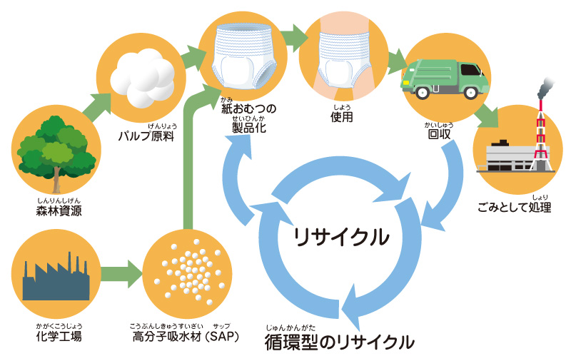 図解：循環型リサイクルのフロー