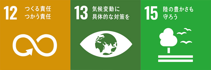 SDGs（持続可能な開発目標）ロゴ　12、13、15